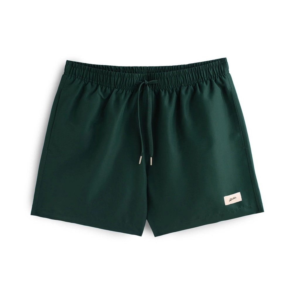 NWT Bather Solid Pine Dark Green Men's Swim Trunks XXL